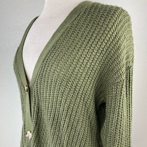 Polly & Esther Green Button Down Cardigan Sweater Size S EUC - Picture 5 of 6